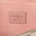 Damier Azur Pochette Felicie Chain Wallet Rose Ballerine