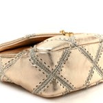 Metallic Calfskin Crochet Medium Chanel 19 Flap Gold