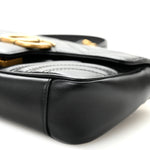 Calfskin Matelasse Small GG Marmont Shoulder Bag Black