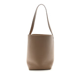 Grained Calfskin Medium N/S Park Tote Dark Taupe