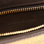 Canvas Dollar Calfskin Blondie Chain Shoulder Flap Bag Brown