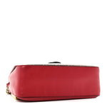 Vitello Grace Glazed Fabric FF 1974 Double F Shoulder Bag Fragola Mogano Panna