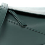 Calfskin Small Puzzle Edge Bag Bottle Green