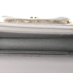 Caviar Quilted Mini Business Affinity Flap Grey