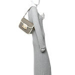GG Supreme Monogram Horsebit 1955 Shoulder Bag Beige Mystic White