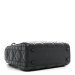 Ultra Matte Calfskin Cannage Mini Lady Dior Black