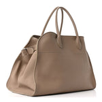 Matte Grained Calfskin Soft Margaux 15 Dark Taupe