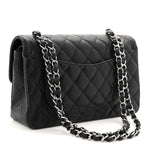 Caviar Quilted Small Double Flap Black