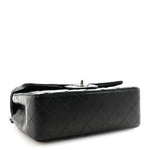 Lambskin Quilted Mini Rectangular Flap Black