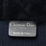 Shearling Cannage Medium Book Tote Deep Blue Natural