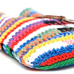 Fabric Crochet Drawstring Pouch Multicolor