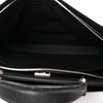 Cuoio Romano Selleria Vitello Grace Glazed Fabric FF 1974 Large Peekaboo Iconic Essential Satchel Black