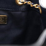 Caviar Quilted Small Chanel 25 Handbag Dark Navy
