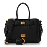 Smooth Calfskin Mini Bel Air Carry All Bag Black