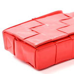 Paper Calfskin Intrecciato Stretch Cassette Bright Red