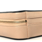 Caviar Quilted Small CC Filigree Vanity Case Beige Black