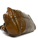 Crinkled Patent Medium Paddington Satchel