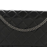 Aged Calfskin Quilted 2.55 Reissue 227 Flap Dark Grey
