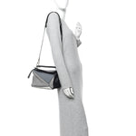 Calfskin Small Puzzle Bag Grey Multitone