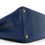 Saffiano Lux Large Galleria Double Zip Tote Bluette
