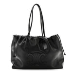 Smooth Calfskin Cuir Triomphe Cabas Drawstring Black