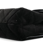 Velvet Strass Diamond Lock Flap Black