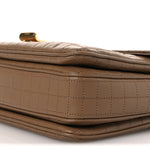 Calfskin Quilted Medium C Bag Beige