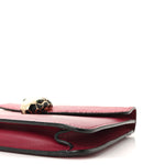 Calfskin Galuchat Serpenti Forever Crossbody Bag Dark Pink