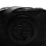 Sakai Be Green Calfskin Diagonal Stitched Small Blondie Shoulder Bag Black