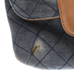 Denim Lambskin Quilted CC Clutch Blue