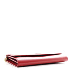 Printed Calfskin Gancini Wallet On Chain Red