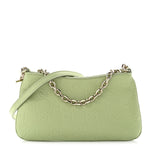 GG Grainy Calfskin Emblem Super Mini Shoulder Bag Sage Leaf
