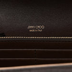 Calfskin Crocodile Embossed Emmie Clutch Bag Chocolate