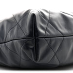 Shiny Calfskin Quilted Small Chanel 22 Navy