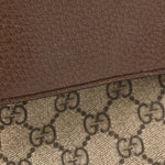 GG Supreme Monogram Medium Ophidia Double Buckle Backpack Brown