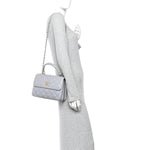Lambskin Quilted Small Trendy CC Flap Dual Handle Bag Grey