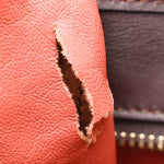 Satin Calfskin Mini Tri-Color Luggage Blood