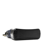 Aged Calfskin Quilted Medium Gabrielle Hobo Navy Black