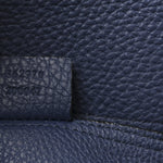 Soft Calfskin Medium Jackie Top Handle Bag Classic Blue Marine