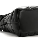 Lambskin Quilted Medium Loulou Puffer Monogram Chain Satchel Black