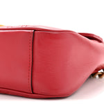 Calfskin Matelasse Small GG Marmont Shoulder Bag Hibiscus Red