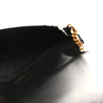 Smooth Calfskin Monogram Phone Holder Crossbody Black