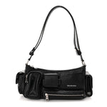 Agneau Arena Superbusy XS Sling Zip Shoulder Bag Black