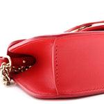Calfskin Enamel Vlogo Small Loco Shoulder Bag Rouge Pur