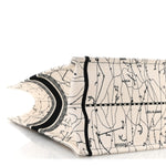 Canvas Embroidered Zodiac Book Tote Latte Multicolor