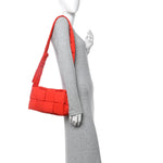Nylon Intrecciato Padded Tech Cassette Bag Red
