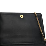 Calfskin J'Adior Wallet on Chain Pouch Black