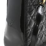 Patent Cannage Large Lady Dior Black
