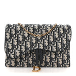 Oblique Saddle Chain Pouch Blue