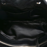Glazed Calfskin Large On The Road Tote Black